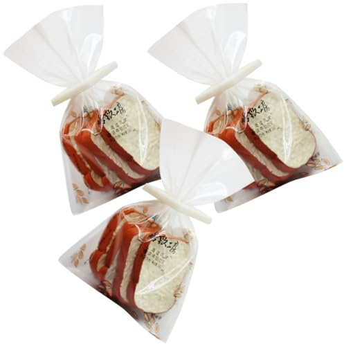 GALPADA 3 Sachets de Mini Pains Grillés en Résine pour Maison de Poupée Décoration Miniature Réaliste Accessoires de Nourriture Miniature pour Scène de Jeu D’Imitation