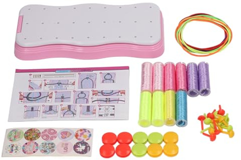 Freundschaftsarmband Bastelset Kreatives DIY Schmuck Set für Kinder Mädchen ab 6 Jahren Pink 11.1 x 23.8 cm Christmas Gifts