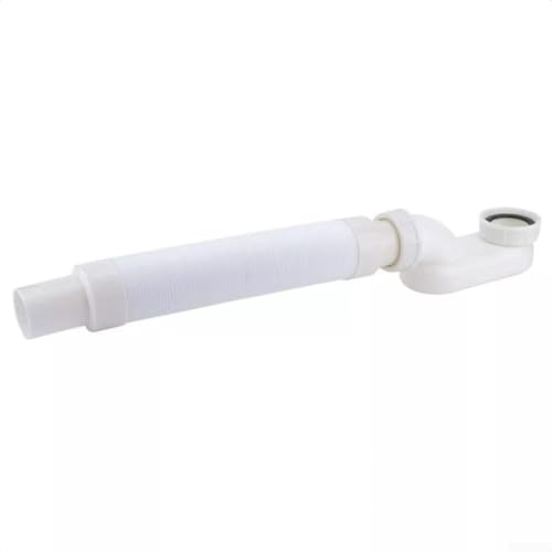 Tuyau de vidange autoportant avec siphon plat en P Interface filetée G1-1/2 Compatible avec les installations de baignoire standard