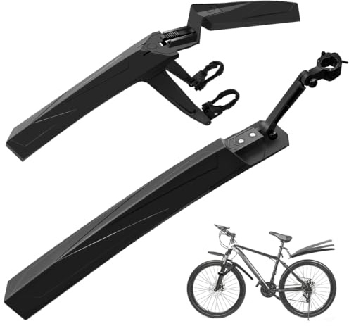 Luriseminger Garde-Boue Vélo Avant et Arrière 24–29 Pouces | Réglable avec double réglage, protection contre les éclaboussures, ABS haute résistance pour VTT, ville, route et VAE