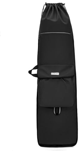 NonMiFyR Skateboard Carrier Board Tasche Canvas Rucksack Mehrfachfach Wasserabweisend Komfortpolster für Jugendliche Erwachsene Outdoor Reisen Skateboarding, Schwarz, 122-36cm
