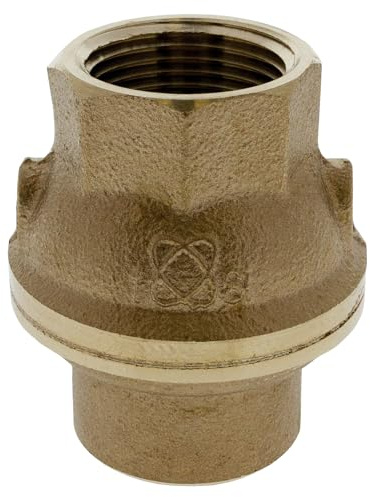 NIBCO NL932XB - Válvula de retención de bronce, sin plomo, 3,81 cm de diámetro, bronce, 1,25 (paquete de 5)