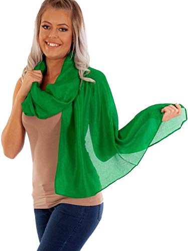 DOLCE ABBRACCIO PPIMA DONNA Damen Schal & Stola Seidenoptik 190 × 85 cm | Edle Seidenoptik mit feiner Leinenstruktur | weich fließendes Material | Eleganter Schal & festliche Stola | 100% Polyester