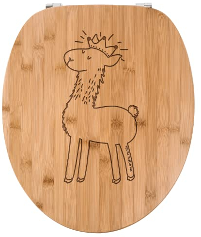 Mr. & Mrs. Panda WC Sitz Lama König - Geschenk, Toilette, Klodeckel, Freundin, Toilettendeckel, WC-Sitz, Lamas, Abitur, Klobrille, Papa, Alpaka