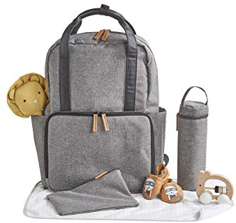 VERTBAUDET Wickelrucksack, grau meliert, 1 Unité (Lot de 1)