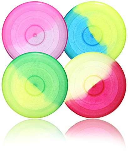com-four® 4X Frisbee für Kinder und Erwachsene - Wurfscheibe für Hunde - Frisbeescheibe 27 cm - Flugscheibe in bunten Farben [Auswahl variiert] (4 Stück - Wurfscheibe)