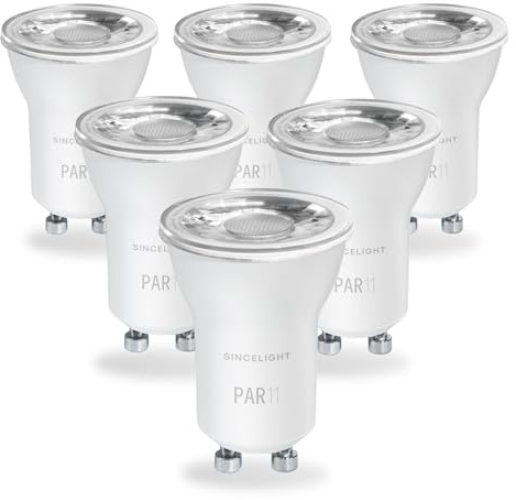 SINCELIGHT MINI/Klein LED MR11 PAR11 Glühbirnen mit GU10-Sockel, 35° Reflektorlampe, Neutralweiß 4000 Kelvin, 300 Lumens Ersetzt 25 Watt Halogenlampen (Nicht Dimmbar) (6er-Pack)