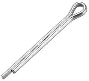 sourcing map Goupille Fendue - 4mm x 35mm Acier Inoxydable 304 2-Prongs Silver Tone Fastener Clip Key 15Pcs