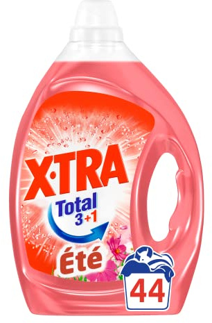 X•TRA Total+ Eté – Lessive Liquide Universelle – 44 Lavages (2,2L)