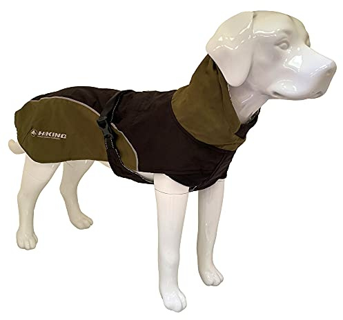 Croci Hiking Hundemantel, wasserdicht, Makalu, temperaturregulierendes Futter, Schwarz/Salbei, 35 cm