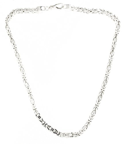 Original italienische Byzantiner Königskette 925 Silber 5 mm 40 cm Silberkette Halskette Damen Herren Anhängerkette Schmuck ab Fabrik tendenze Italy D-BZ2-40