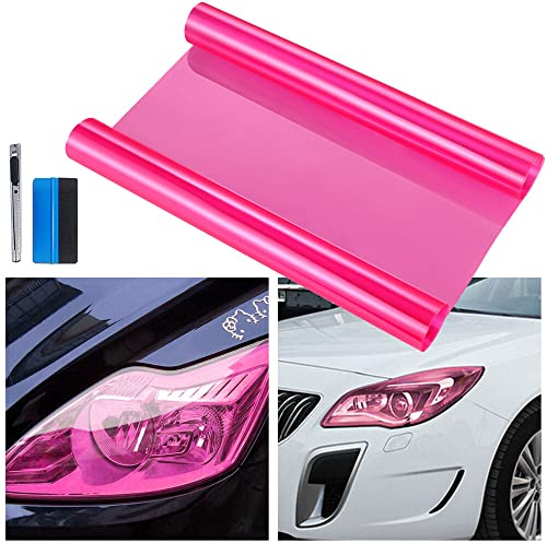 NewL Pink Car Headlight Taillight Vinyl Tint Wrap Film 40 x 150 cm | DIY car lamp tint film, Highly stretchable, extra-wide sizes, UV waterproof anti-fade, for all vehicle lights