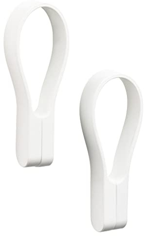 Zone Denmark Loop handduksclips, handdukshängare, magnetiska handduksclips, clips för handdukar och kökshanddukar, 9 cm, 2 st, vit