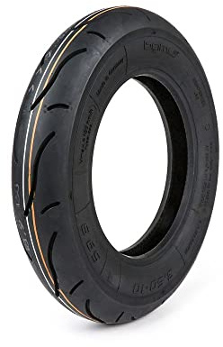 BGM Reifen 3.50-10 Zoll TT 59S 180 km/h reinforced kompatibel mit Vespa | TT-Schlauchreifen, Classic, Schwarzwand, Tragfähigkeit 243 kg; kompatibel mit Lambretta, LML Star 125 2T AC, HONDA Lead 50