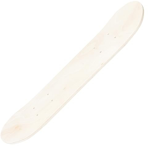 WOONEKY Unlackiertes Skateboard Deck Aus Mehrschichtigem Ahorn Blanko Skateboard für Kinder und Erwachsene Ideal für Graffiti und Kreative Malprojekte Perfekt für Persönliche Kunstgestaltung