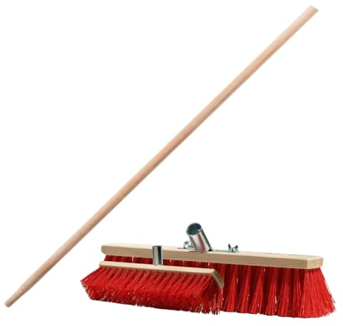 Straßenbesen Saalbesen Besen, Industriebesen Kehrbesen, Holzbesen Kehrbesen Werkstattbesen, Industriebesen, Terassenbesen Haarbesen, wählbare Breiten, mit oder ohne Stiel (50cm mit 150cm Stiel)
