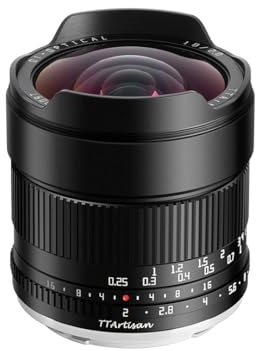 TTArtisan APS-C 10 mm F2 Metallgehäuse, kompatibel mit Canon RF Mount, Schwarz