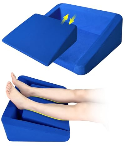 Foam Heel Protectors for Pressure Sores, Foot Elevation Pillow Ankle, Heel Protector for Bed Sores, Offloading Pillow Heels Cushions for Heel Pain Relief, Foot Elevator Wedge Pillow for Sleeping