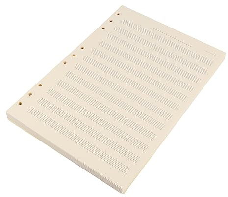 Loseblatt Manuskriptpapier 100 Blatt, 2mm, 12 Reihen, Weiß