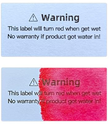 120pcs Liquid Sensor Label Sticker,Device Potential Damage Indicator,Warranty Void Instruction Label, Water Sensitive Sticker for Electronics Repair(1.6x0.8 inch)