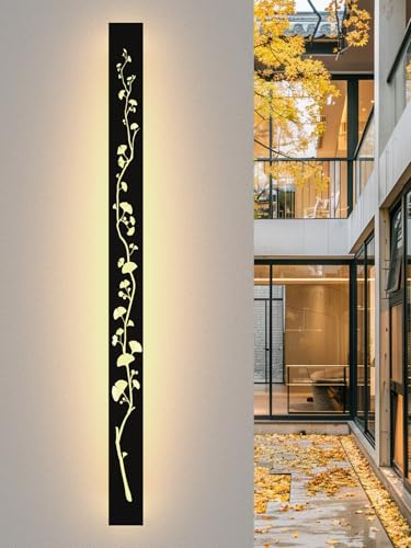 TRUWELLA Modern Outdoor Wall Lights 44.9 inch LED Long Wall Sconce 3000K Exterior Light Fixture Porch Lights 40W Exterior Lighting Fixtures for Patio Balcony Terrace Garden