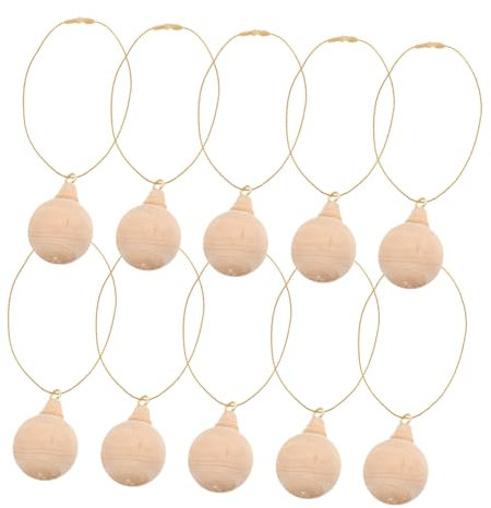 Zerodeko 10-teiliges Weihnachtsschmuck-Set Aus Holz Unvollendeter Weihnachtsbaumschmuck Mal- Und Bastelset Für Die Inneneinrichtung Weihnachtsdekoration Weihnachtsschmuck
