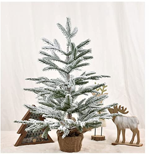 HXFFXHF Weihnachtsbaum Weihnachtsbaum Künstliche Weihnachtsbäume Vordekorierter künstlicher Weihnachtsbaum im Topf mit massivem Weihnachtsbaum (Grün 45 cm) Modisch