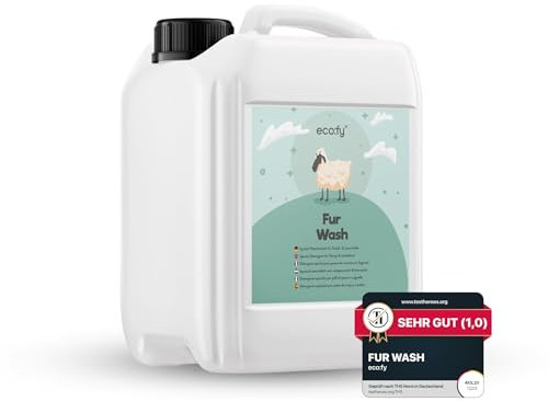 eco:fy Lessive pour fourrure pour toutes les peaux d'agneau lavables, peaux de mouton, laine, articles en peau d'agneau et fibres naturelles | avec lanoline | sans parfum | en matières premières