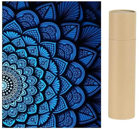 DCIDBEI Diamant Painting Mandala Blau 40x50cm Mit Verpackung Box Diamond Painting Mandala Leinwand Diamond Painting Erwachsene Mandalas Malen nach Zahlen Transzendentales Erwachen Endlos Verändernd