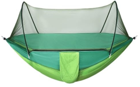 OZWYCY Hängematten Hängematte Im Freien, Anti-Mücken- Und Insektenschutz, Tragbare Schaukel, Outdoor-Camping, Camping Mit Moskitonetz, Niedlich Hammock(Green,1)