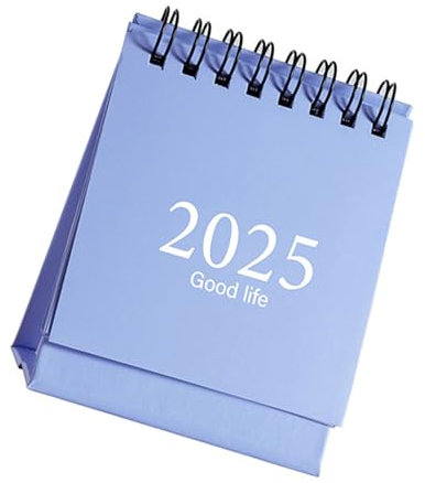 LIUZIKUN 2025 Schreibtischkalender 2024-2025 Desktop-Kalender Monatskalender Englischer Stehkalender Schöner Spulenkalender