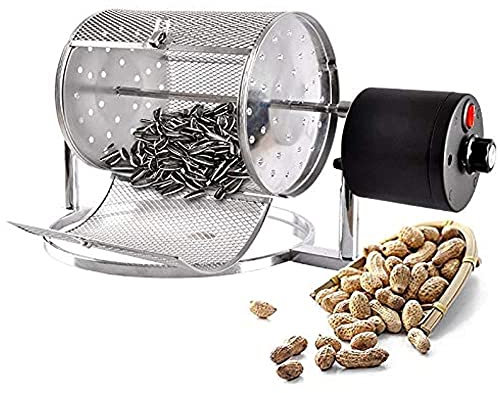 Home Coffee Roaster Machine Coffee Bean Roaster Household Coffee Beans Rotation Baking Machine Stainless Steel Roaster Roller Coffee Roasting Machine, NATUZORA, Small