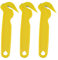 XWYDZ 3 Pcs Yellow Box Cutter, Box Opener, Box Cutters - for Cardboard, Warehouse, Packaging, for Slitting Bubble Wrap, Stretch Film, Foam and Other Plastic Material