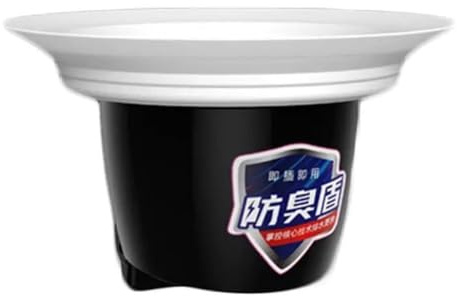 Coperchio in plastica per coprire gli odori della pentola accovacciata per la prevenzione del trabocco delle acque reflue e l'aria fresca in bagno (nero)