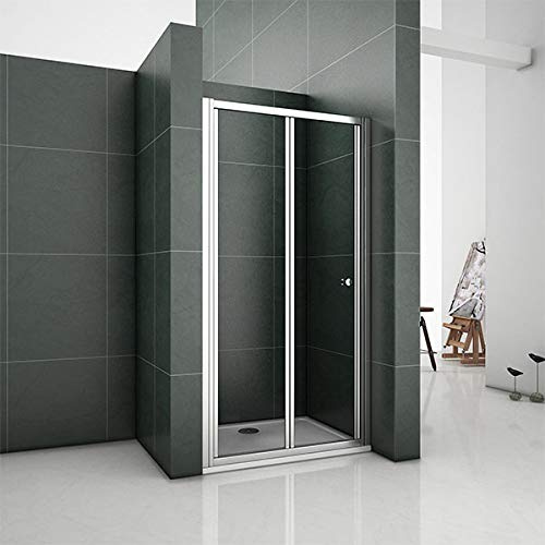 Bathroom Bifold Shower Door Glass Screen 900x1900mm