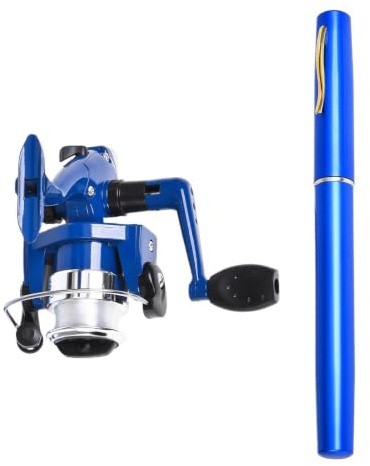 Mppchhn Stift Angelrute | Teleskoprute mit Rolle für Fliegenfischen - 99cm Rute, rutschfeste Ausrüstung, tragbares Angel-Set für Frauen Männer Angler an See Hafen Meer Stausee Teich
