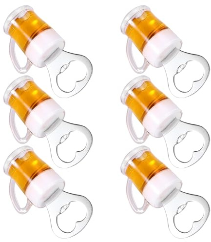 Homoyoyo 6pcs Magnetic Bottle Realistic Beer Cup Design Multifunctional Refrigerator Magnet for Wine and Beer Bottles Vintage Bar Kitchen Gadget