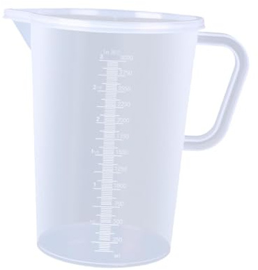 Gcljlmy Misurino, utensile da cucina, resistente al calore, maneggevole con coperchio, ideale per misurare liquidi come latte, succhi di frutta, olio e cottura (3000 ml)