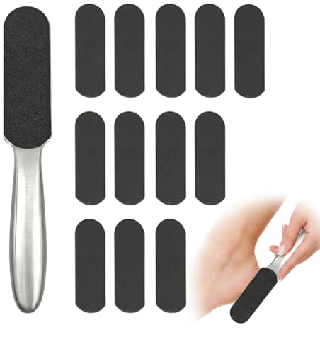 12PCS Foot Files and Callus Remover for Feet, Hard Skin Pedicure Set | Includes Assorted Handheld Tools for Heels, Soles and Toes, Suitable for Home Spa Routines and Personal Grooming