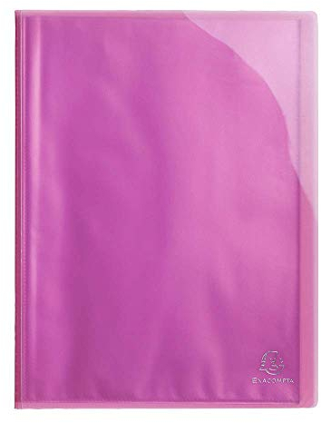 Exacompta 85774E Sichtmappe Iderama (aus PP, robust, mit 30 Hüllen, ideal für Dokumenten DIN A4, 21 x 29,7 cm) rosa 1 Stück
