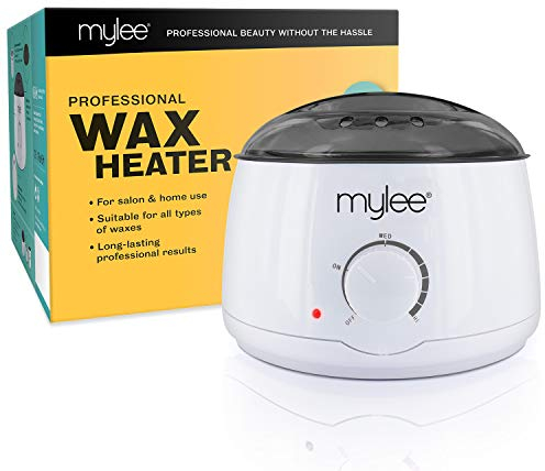 Mylee Scaldacera elettrico professionale per tutti i tipi di cera, Fondicera per depilazione con temperatura regolabile e controllo termico di sicurezza incorporato, Contenitore rimovibile da 500 ml
