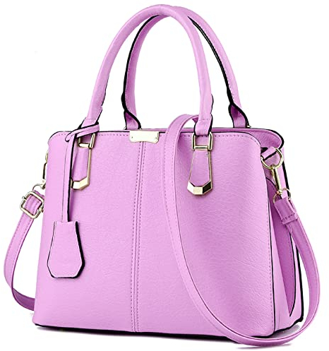 FiveloveTwo Donna Elegante Borsa da Pelle PU Borse a Tracolla Spalla Mano Sacchetto Tote Viola