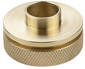 POWERTEC Router Guide Bushing Solid Brass 5/8, Short Shank Precision Router Bushings Template Guide, Screw On Lock Nut, Fits Porter Cable Style Base Plate, Threaded Locking Ring, Dovetailing (71166)