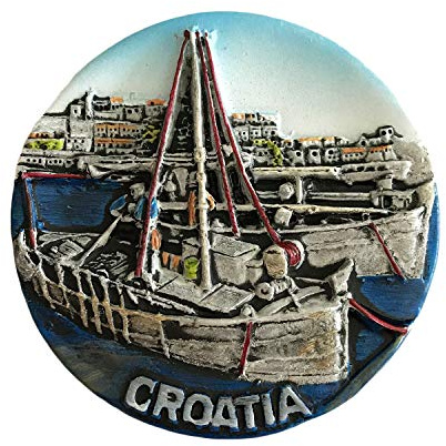 3D Polyresin Kühlschrank Magnet, Kroatien Tourist Souvenirs Harz, Kühlschrankmagnet, Haus und Küche Dekoration