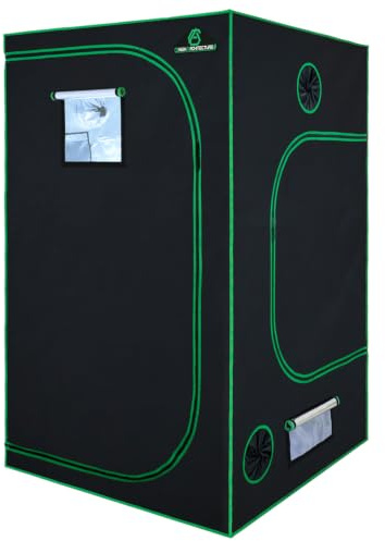 GA growzelt 100x100x200 cm,90x90x180 cm,60x60x120 cm anzuchtzelt Zelt Reflektierendes Mylar-Hydrokultur-Gewächshauszelt wasserdichter Bodenwanne für Zimmerpflanzenanbau (120x120x200 cm)