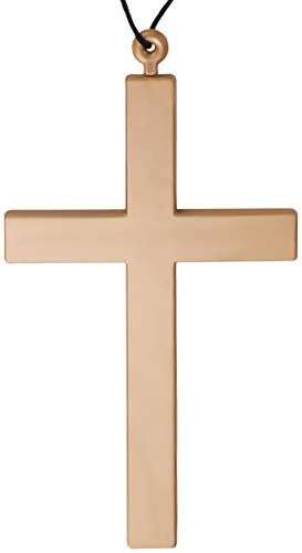 Balinco Kreuz Anhänger, Mönch Kostüm-Accessoire, Nonne, Priester, Pfarrer, Bischof, Papst Messdiener, Exorzist Zubehör, Karneval,Fasching, Halloween