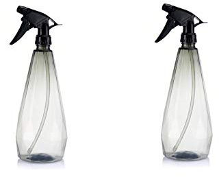 HUIKJI 2 Stück Kunststoff-Sprühflaschen, 1 l, Pflanzen-Sprühflasche, nachfüllbarer Sprüher mit Nebel und Stream-Modus für die Reinigung von Gartenarbeit, Pflanzen, Aromatherapie, Haar