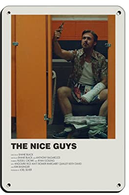 The Nice Guys Alternative, minimalistische Filmplakat, Blechschild, Vintage, Metall, Pub, Club, Café, Bar, Heimdekoration, Poster, Retro, 20 x 30 cm