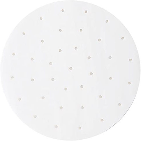 MARMODAY Lot de 100 feuilles de papier sulfurisé rond de 30 cm - Anti-adhésif et résistant à la graisse - Pour gril de cuisson vapeur, friteuses à air comprimé