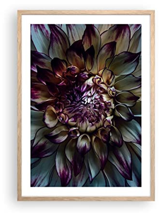 ARTTOR Poster da Parete Cornice Rovere 50x70 cm Botanica Fiori - 5122 - P2N